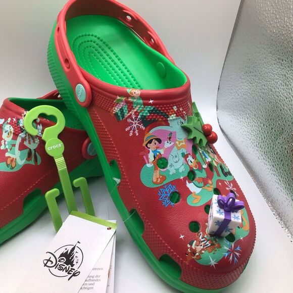 Crocs Disney Classic Christmas Clog 209363 3E8 Red Green Men\'s 11 EUR 45-46 main image 6